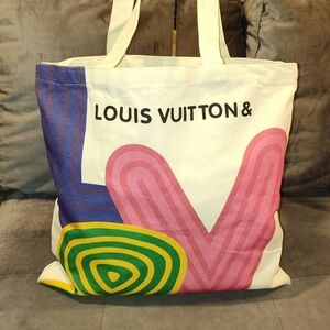 Louis Vuitton LV Multicolor Canvas Double Sided Tote Bag